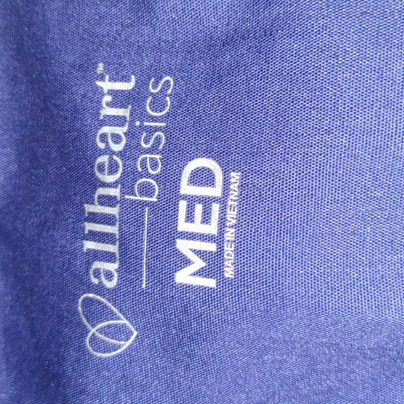 Allheart Basics Med Nurse Medical Professional Uniform Purple Polyester Scrub M - Picture 4 of 4